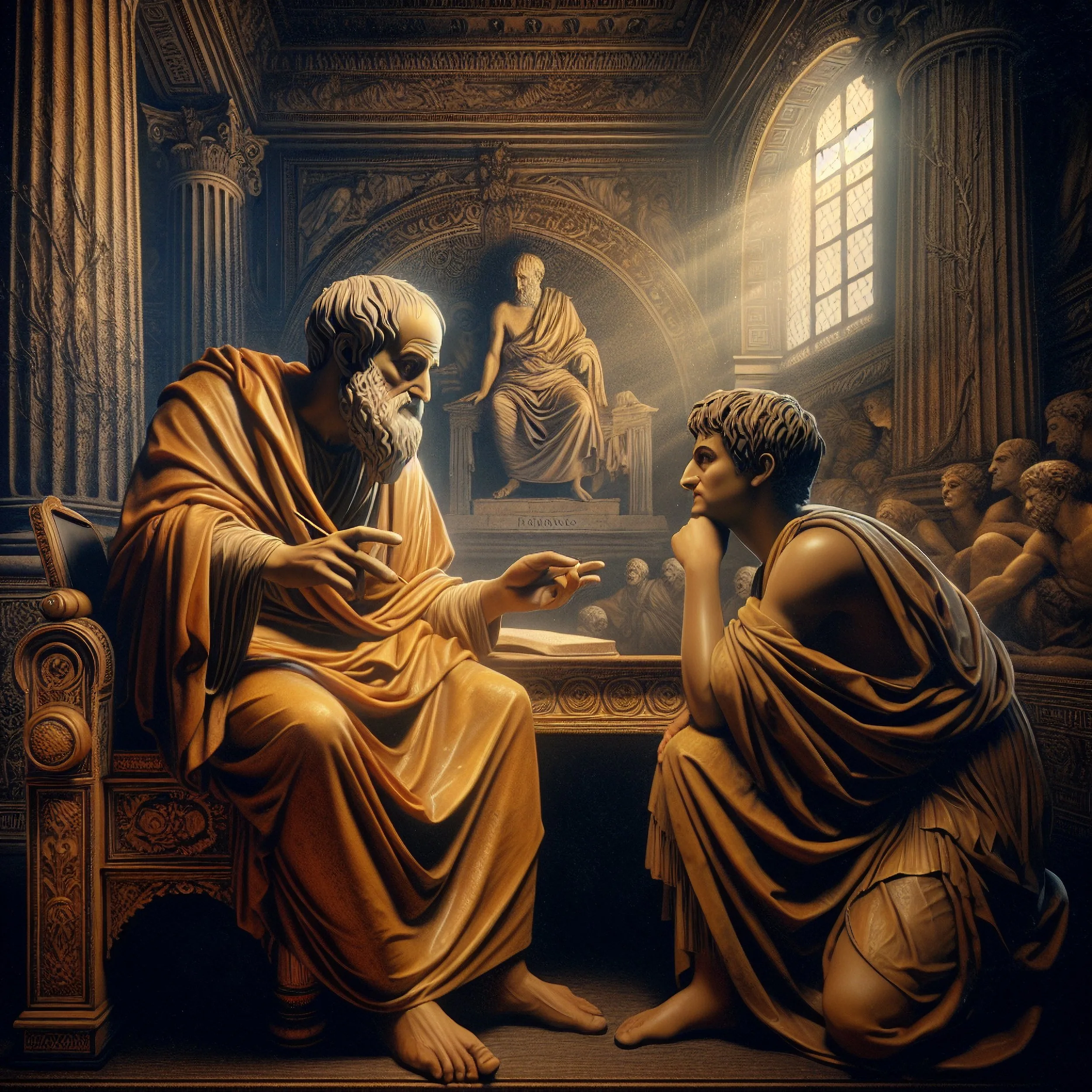 Aristotle Teaching Student